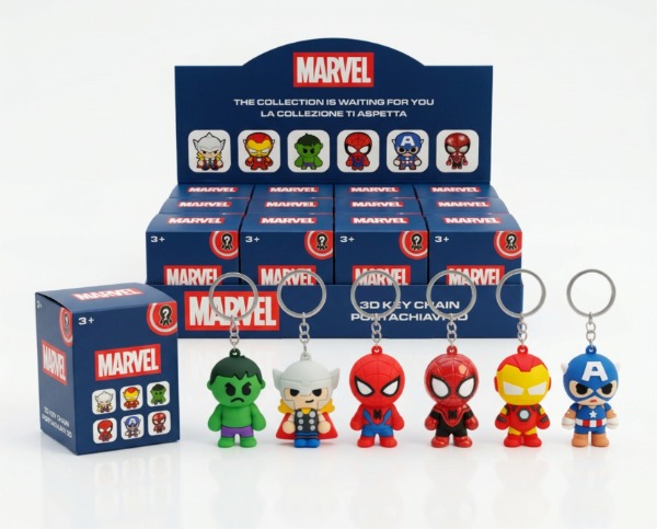 MARVEL Portachiavi 3D 6cm In Blind Box (x cm) In espo da pz 6ass..x…x
